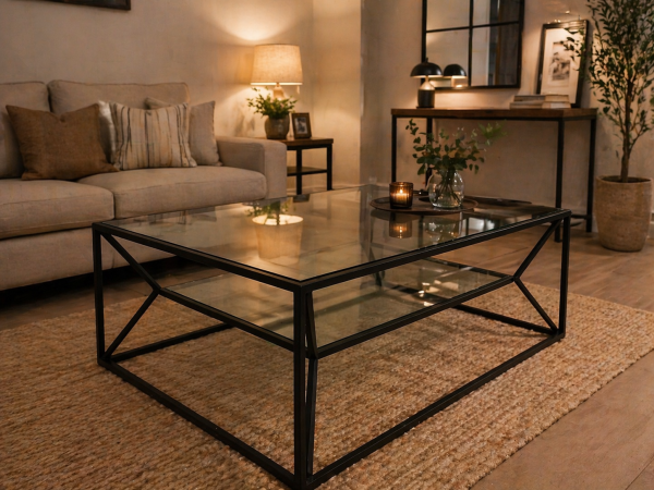 CUBO PIRAMIDAL MESA DE CENTRO 130x80x45h